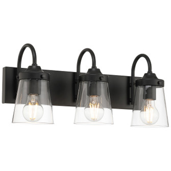 Dickens Three Light Vanity in Black (18|62023BLCLR)