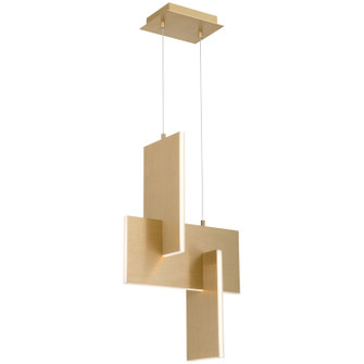 Joinery LED Pendant in Brushed Gold (18|52096LEDDBGACR)