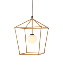 Denison One Light Outdoor Lantern in Natural / Bronze / Frosted White (142|95000029)