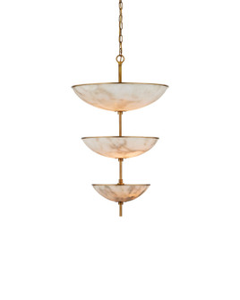Volterra Six Light Chandelier in Natural / Antique Brass (142|90001479)