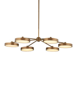 Merrick LED Chandelier in Polished Antique Brass / White (142|90001476)
