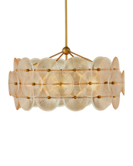 Whirlwind Six Light Chandelier in Pale Yellow / Brass (142|90001460)
