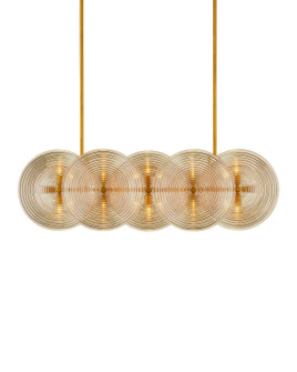 Whirlwind Ten Light Chandelier in Pale Yellow / Brass (142|90001458)