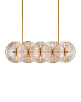 Whirlwind Ten Light Chandelier in Pale Pink / Brass (142|90001457)