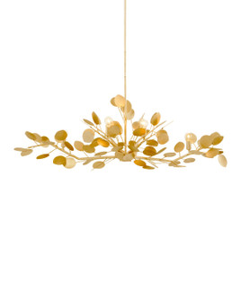 Lunaria Six Light Chandelier in Contemporary Gold Leaf (142|90001433)