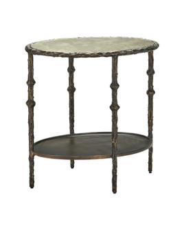 Spalzato Side Table in Aged Brass / Antique Glass (142|40000284)