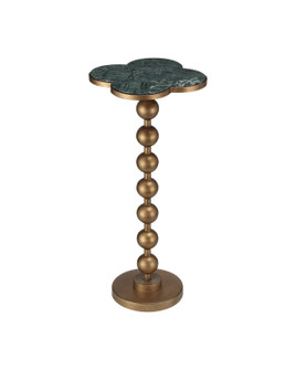 Quatrefoil Accent Table in Green / Brass (142|40000259)