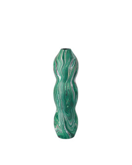 Tamarind Vase in Marbleized Dark Green (142|12001117)