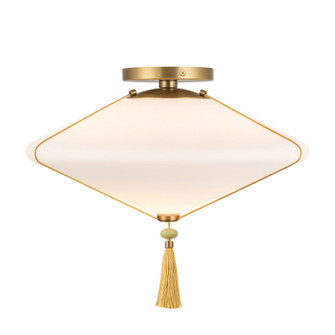 Reeve One Light Flush Mount in Brushed Gold/Opal Glass (452|SF481015BGOP)