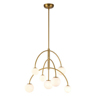 Fiona Seven Light Chandelier in Brushed Gold/Opal Glass (452|CH686027BGOP)