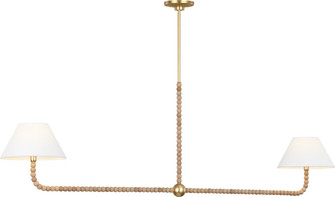 Fiona Two Light Linear Chandelier in Gild (454|SCCHCLS114GDNAWWL)