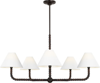 Fiona Five Light Chandelier in Aged Iron (454|SCCHCCH112AIBAWWL)