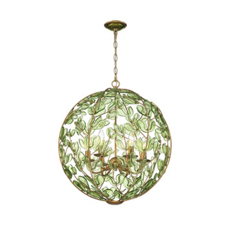 Bridget Six Light Chandelier in Soft Gold (60|BGT335SGGR)