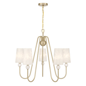 Sheldon Five Light Chandelier in Noble Brass (51|113505127)