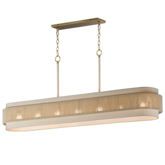 Seacliff Seven Light Linear Pendant in Natural Aged Brass (16|12817OFNAB)