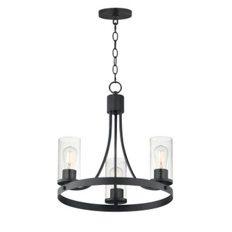 Livingston Three Light Chandelier in Black (16|10467CDBK)
