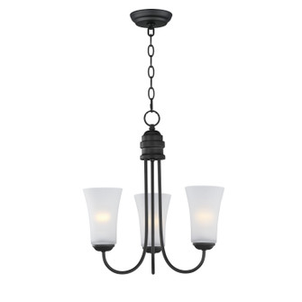 Logan Three Light Chandelier in Black (16|10043FTBK)