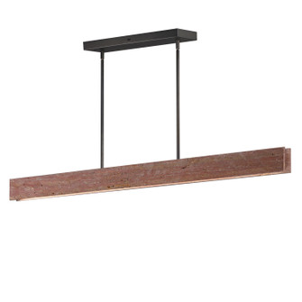 Lintel LED Linear Pendant in Rosso Laterite / Gunmetal (86|E26268RLGM)
