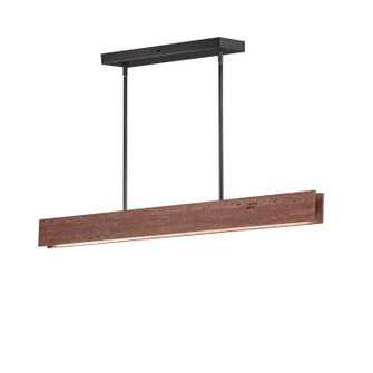 Lintel LED Linear Pendant in Rosso Laterite / Gunmetal (86|E26266RLGM)