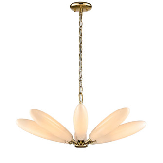 Sprig Eight Light Chandelier in Polished Brass (581|860348)