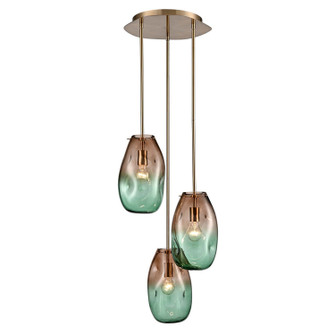 Modellare Three Light Pendant in Lacquered Gold (581|860023)