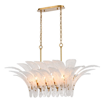 Fiore Ten Light Linear Chandelier in Antique Gold Leaf (581|8559210)