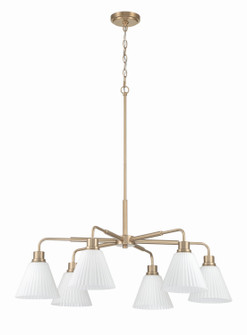 Pleated II Six Light Chandelier in Premium Bronze (46|62326CPZ)