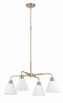 Pleated II Four Light Chandelier in Premium Bronze (46|62324CPZ)