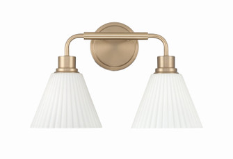 Pleated II Two Light Vanity in Premium Bronze (46|62302CPZ)