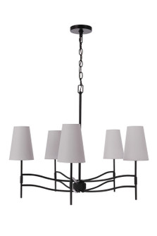 Astor Five Light Chandelier in Flat Black (46|61925FB)