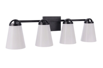 Zane Four Light Vanity in Flat Black (46|20732FB4)