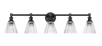 Auden Five Light Vanity in Matte Black (224|77045VMB)