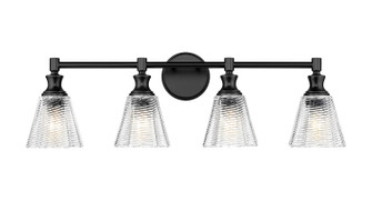 Auden Four Light Vanity in Matte Black (224|77044VMB)