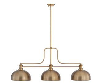 Melange Three Light Billiard in Heritage Brass (224|7253HBRD13HBR)