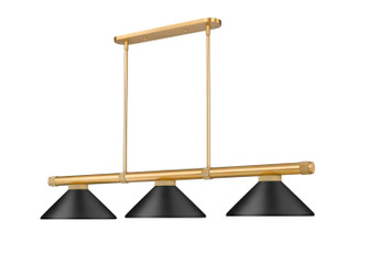 Vanguard Three Light Billiard in Rubbed Brass (224|30503RBMMB)