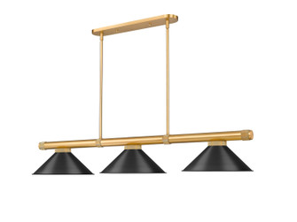 Vanguard Three Light Billiard in Rubbed Brass (224|30503RBMB15)