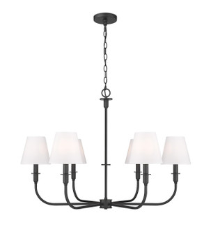 Tova Six Light Chandelier in Matte Black (224|304932MB)