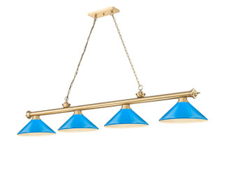 Cordon Four Light Billiard in Heritage Brass (224|23064HBRMEB)