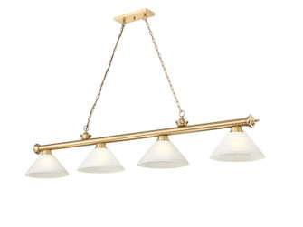 Cordon Four Light Billiard in Heritage Brass (224|23064HBRAWL14)