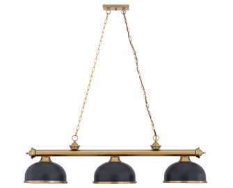 Cordon Three Light Billiard in Heritage Brass (224|23063HBRD12BRZHBR)