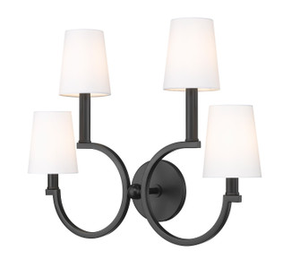Cordelia Four Light Wall Sconce in Matte Black (224|20164SMB)