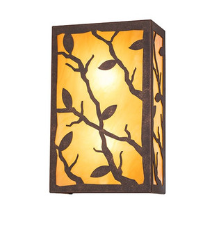 Branches With Leaves Two Light Wall Sconce in Antique Rust (57|295560)