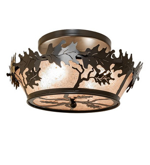 Oak Leaf Four Light Semi-Flush Mount in Timeless Bronze (57|294050)
