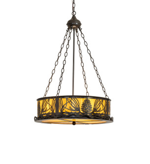 Mountain Pine Four Light Pendant in Timeless Bronze (57|293939)