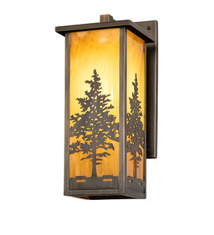 Hyde Park One Light Wall Sconce in Hi-Lited Craftsman Brown (57|293931)