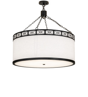 Cilindro Eight Light Pendant in Textured Black (57|289580)