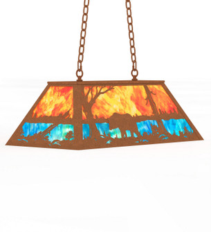 Bear At Lake Six Light Pendant in Earth (57|234102)
