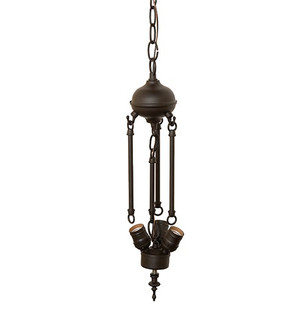 Classic Three Light Inverted Pendant Hardware in Oil Rubbed Bronze (57|233716)