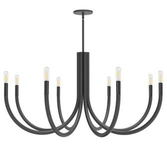 Wand Eight Light Chandelier in Black (216|WAN388CMB)