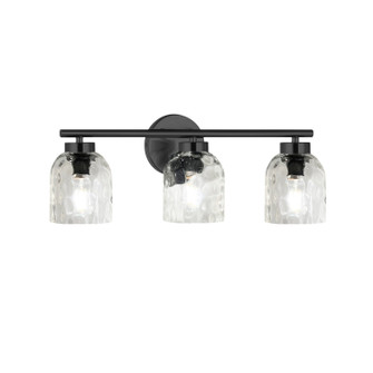Vallora Three Light Vanity in Matte Black (216|VLA213WMBCLR)